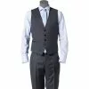 BOSS Weste Wilson 50318500/021 Slim Fit, Schurwolle Super120 GUABELLO, Grau meliert, Dark grey -Anzüge & Westen Geschäft 244555 master