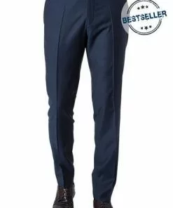CG Hose Cedric 50/102S1/433063/62 Slim Fit, Schurwolle Super100, Dunkelblau gemustert, Marine