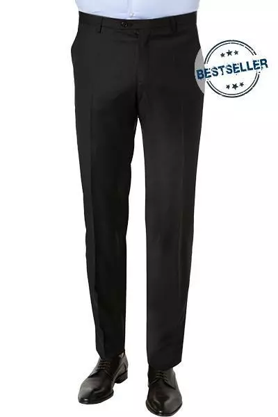 CG Hose Cedric 50/102S1/433063/90 Slim Fit, Schurwolle Super100, Schwarz gemustert, Schwarz 4 CG Hose Cedric 50/102S1/433063/90 Slim Fit, Schurwolle Super100, Schwarz gemustert, Schwarz – Bild 2