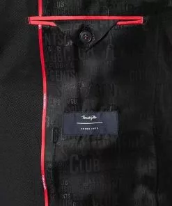 CG Anzug Caden-Cedric 50/102S1/423712+433063/90 Slim Fit, Schurwolle Super100, Schwarz gemustert, Schwarz -Anzüge & Westen Geschäft 244574 norm5