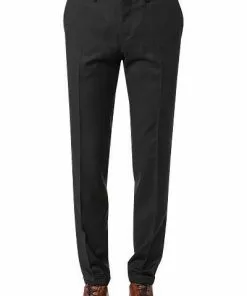 BOSS Hose Wave 50320555/001 Extra Slim Fit, Schurwolle Super120 GUABELLO, Schwarz, Black