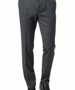 BOSS Hose Wave 50320555/021 Extra Slim Fit, Schurwolle Super120 GUABELLO, Anthrazit meliert, Dark grey