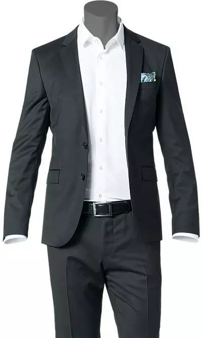 BOSS Anzug Ryan-Wave 50318525+20555/001 Extra Slim Fit, Schurwolle Super120 GUABELLO, Schwarz, Black 4 BOSS Anzug Ryan-Wave 50318525+20555/001 Extra Slim Fit, Schurwolle Super120 GUABELLO, Schwarz, Black – Bild 2