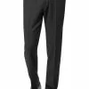 EDUARD DRESSLER Hose Jeff 00211/3B25/01 Shaped Fit, Schurwolle Super110, Schwarz -Anzüge & Westen Geschäft 246747 norm
