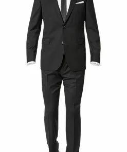 EDUARD DRESSLER Anzug 00211/6B01+3B25/01 Shaped Fit, Schurwolle Super110, Schwarz
