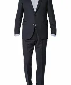 EDUARD DRESSLER Anzug 00211/6B01+3B25/44 Shaped Fit, Schurwolle Super110, Dunkelblau, Marine