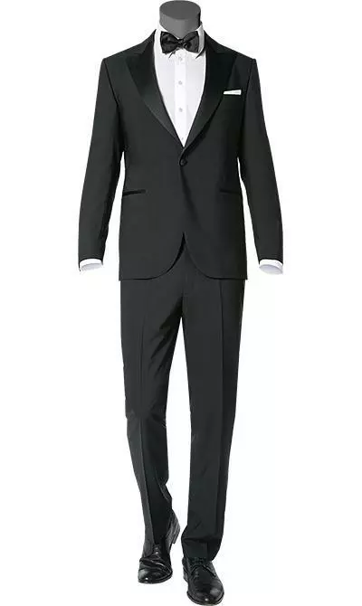 EDUARD DRESSLER Smoking 00229/6B81+3B55/01 Shaped Fit, Schurwolle, Schwarz 3 EDUARD DRESSLER Smoking 00229/6B81+3B55/01 Shaped Fit, Schurwolle, Schwarz