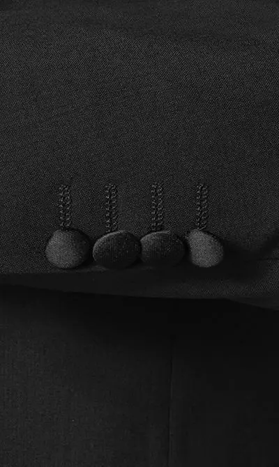 EDUARD DRESSLER Smoking 00229/6B81+3B55/01 Shaped Fit, Schurwolle, Schwarz 5 EDUARD DRESSLER Smoking 00229/6B81+3B55/01 Shaped Fit, Schurwolle, Schwarz – Bild 3