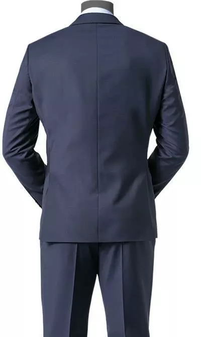 JOOP! Anzug 30003099+30003110+30003106/402 Anzug Herby-Blayr mit Weste, Slim Fit, Wolle, Dunkelblau meliert, Tiefseeblau 8 JOOP! Anzug 30003099+30003110+30003106/402 Anzug Herby-Blayr mit Weste, Slim Fit, Wolle, Dunkelblau meliert, Tiefseeblau – Bild 6