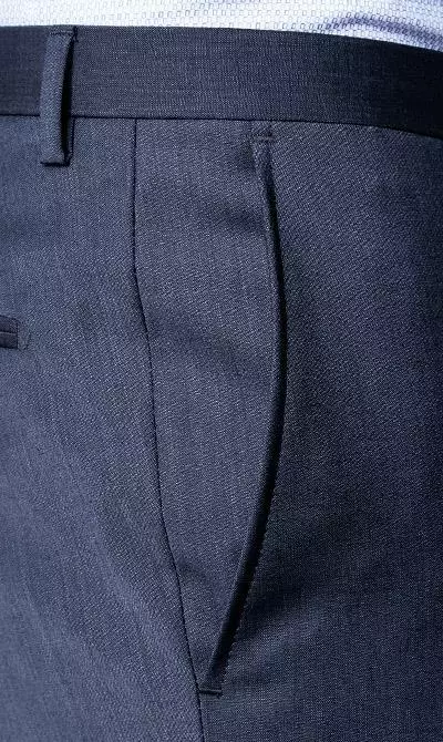 JOOP! Anzug 30003099+30003110+30003106/402 Anzug Herby-Blayr mit Weste, Slim Fit, Wolle, Dunkelblau meliert, Tiefseeblau 10 JOOP! Anzug 30003099+30003110+30003106/402 Anzug Herby-Blayr mit Weste, Slim Fit, Wolle, Dunkelblau meliert, Tiefseeblau – Bild 8