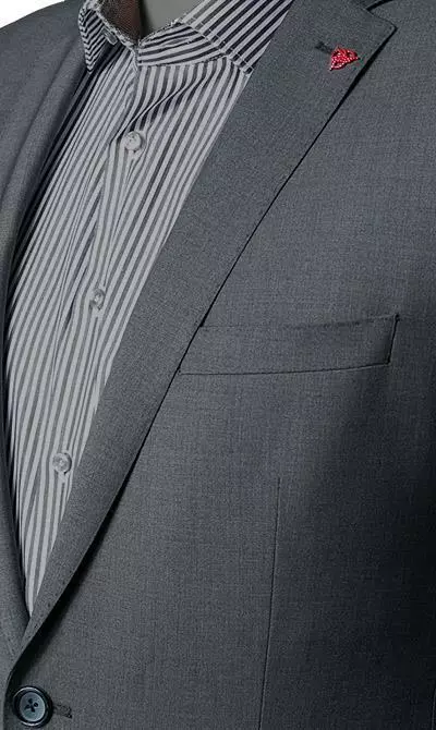 ROY ROBSON Anzug S00050381694700+295400/A020 Slim Fit, Schurwolle, Grau meliert, Grau 4 ROY ROBSON Anzug S00050381694700+295400/A020 Slim Fit, Schurwolle, Grau meliert, Grau – Bild 2