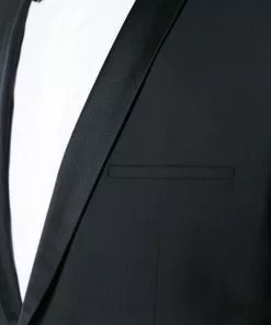 HUGO Smoking AlstonS-HetonS 50321048+49/001 Smoking Alston-Heton, Slim Fit, Schurwoll-Stretch, Schwarz, Black -Anzüge & Westen Geschäft 257008 norm3