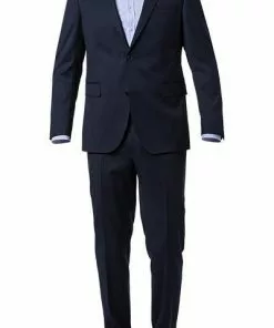EDUARD DRESSLER Anzug 00820/6B01+3B25/47 Shaped Fit, Schurwolle Super130 Loro Piana, Dunkelblau kariert, Dunkelblau