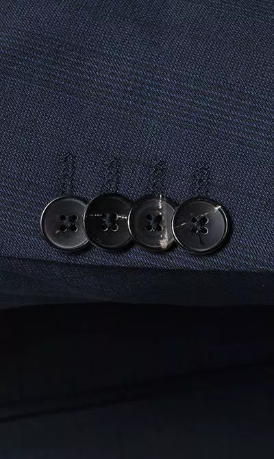 EDUARD DRESSLER Anzug 00820/6B01+3B25/47 Shaped Fit, Schurwolle Super130 Loro Piana, Dunkelblau kariert, Dunkelblau 5 EDUARD DRESSLER Anzug 00820/6B01+3B25/47 Shaped Fit, Schurwolle Super130 Loro Piana, Dunkelblau kariert, Dunkelblau – Bild 3