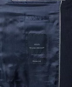 EDUARD DRESSLER Anzug 00820/6B01+3B25/47 Shaped Fit, Schurwolle Super130 Loro Piana, Dunkelblau kariert, Dunkelblau 13 EDUARD DRESSLER Anzug 00820/6B01+3B25/47 Shaped Fit, Schurwolle Super130 Loro Piana, Dunkelblau kariert, Dunkelblau -Anzüge & Westen Geschäft 258082 norm4