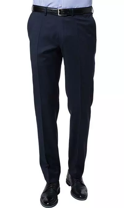 EDUARD DRESSLER Anzug 00820/6B01+3B25/47 Shaped Fit, Schurwolle Super130 Loro Piana, Dunkelblau kariert, Dunkelblau 8 EDUARD DRESSLER Anzug 00820/6B01+3B25/47 Shaped Fit, Schurwolle Super130 Loro Piana, Dunkelblau kariert, Dunkelblau – Bild 6