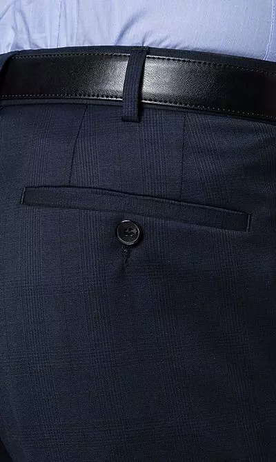 EDUARD DRESSLER Anzug 00820/6B01+3B25/47 Shaped Fit, Schurwolle Super130 Loro Piana, Dunkelblau kariert, Dunkelblau 10 EDUARD DRESSLER Anzug 00820/6B01+3B25/47 Shaped Fit, Schurwolle Super130 Loro Piana, Dunkelblau kariert, Dunkelblau – Bild 8