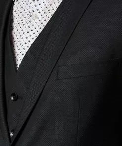 CG Anzug 50/102S1/423712+4330063+441013/90 Anzug mit Weste, Slim Fit, Schurwolle Super100, Schwarz , Schwarz -Anzüge & Westen Geschäft 260704 norm3