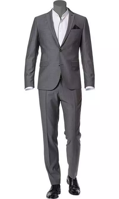 CG Anzug Caden+Cedric 50/102S1/423712+433063/81 Slim Fit, Schurwolle Super100, Dunkelgrau gemustert, Grau 4 CG Anzug Caden+Cedric 50/102S1/423712+433063/81 Slim Fit, Schurwolle Super100, Dunkelgrau gemustert, Grau – Bild 2