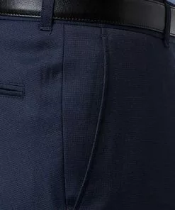 Carl Gross Hose Silvio 60/049N0/338271/63 Regular Fit, Schurwolle Super110 REDA, Dunkelblau meliert, Marine -Anzüge & Westen Geschäft 260716 norm3