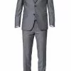 Carl Gross Anzug 60-045N1/323022+332023/81 Modern Fit, Schurwolle Super110, Stahlgrau, Grau -Anzüge & Westen Geschäft 261570 norm