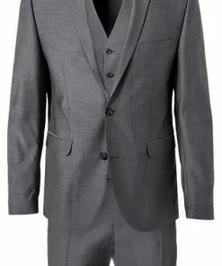 CG Anzug 50/102S1/423712+433063+441013/81 Slim Fit, Schurwolle Super100, Dunkelgrau gemustert, Grau -Anzüge & Westen Geschäft 261577 norm2