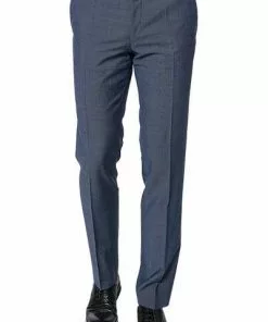 Carl Gross Hose Sascha 50/041N0/332023/62 Modern Fit, Schurwolle Super120, Blau meliert