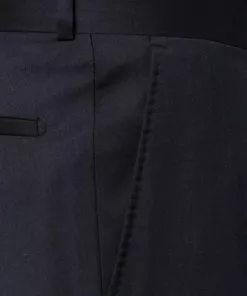 Carl Gross Hose Steve 00/001N0/338323/63 Modern Fit, Schurwolle LANIFICIO FLLI CERRUTI, Nachtblau -Anzüge & Westen Geschäft 268567 norm3