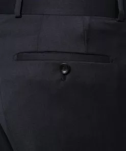 Carl Gross Hose Steve 00/001N0/338323/63 Modern Fit, Schurwolle LANIFICIO FLLI CERRUTI, Nachtblau -Anzüge & Westen Geschäft 268567 norm4