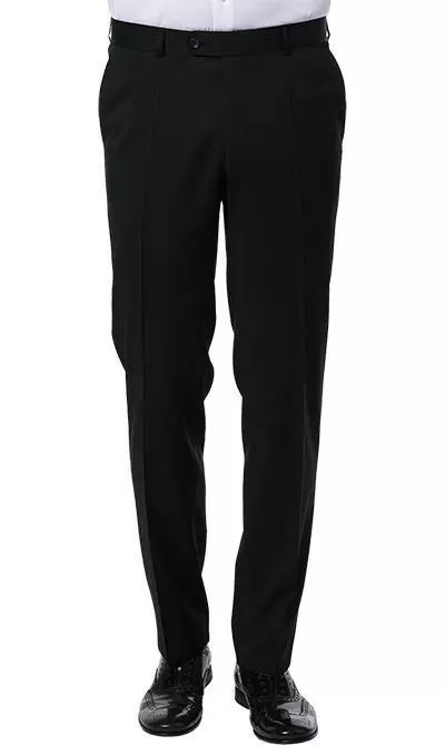 Carl Gross Hose Steve 00/001N0/338323/90 Modern Fit, Schurwolle LANIFICIO FLLI CERRUTI, Schwarz 3 Carl Gross Hose Steve 00/001N0/338323/90 Modern Fit, Schurwolle LANIFICIO FLLI CERRUTI, Schwarz