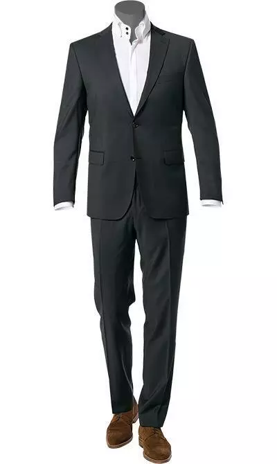 Carl Gross Anzug 00/001N0/324972+338323/83 Modern Fit, Schurwolle LANIFICIO FLLI CERRUTI, Anthrazit meliert, Anthrazit 3 Carl Gross Anzug 00/001N0/324972+338323/83 Modern Fit, Schurwolle LANIFICIO FLLI CERRUTI, Anthrazit meliert, Anthrazit