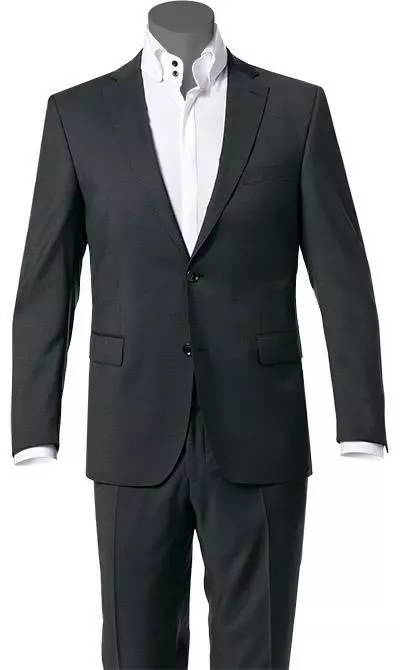 Carl Gross Anzug 00/001N0/324972+338323/83 Modern Fit, Schurwolle LANIFICIO FLLI CERRUTI, Anthrazit meliert, Anthrazit 4 Carl Gross Anzug 00/001N0/324972+338323/83 Modern Fit, Schurwolle LANIFICIO FLLI CERRUTI, Anthrazit meliert, Anthrazit – Bild 2