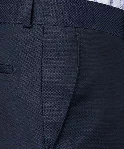 Carl Gross Hose Steve 60/048N1/338323/63 Modern Fit, Schurwolle GUABELLO, Dunkelblau gemustert, Dunkelblau -Anzüge & Westen Geschäft 268578 norm3