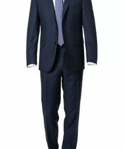 Carl Gross Anzug 60/048N1/324972+338323/63 Modern Fit, Schurwolle GUABELLO, Dunkelblau gemustert, Dunkelblau