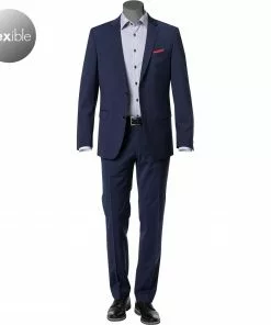 bugatti Anzug Flexcity 99770/793400+788500/380 Schurwolle Flexcity, Marine