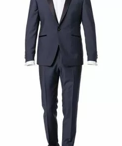 Wilvorst Smoking blau 471201/33/13661/2+724 Wolle-Mohair, Nachtblau meliert