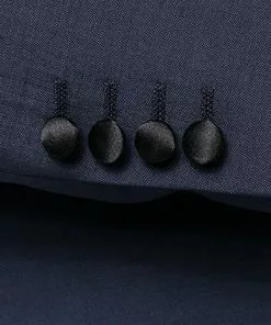 Wilvorst Smoking blau 471201/33/13661/2+724 Wolle-Mohair, Nachtblau meliert -Anzüge & Westen Geschäft 269007 norm4