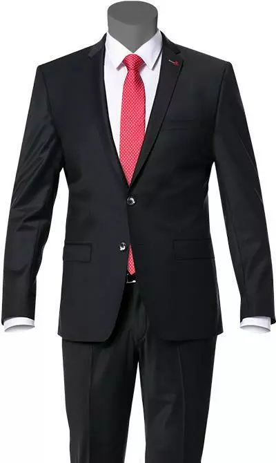 ROY ROBSON Anzug S00050381694700+295400/A001 Slim Fit, Schurwolle, Schwarz 4 ROY ROBSON Anzug S00050381694700+295400/A001 Slim Fit, Schurwolle, Schwarz – Bild 2