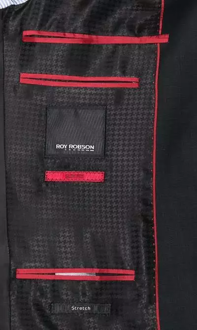 ROY ROBSON Anzug S00050381694700+295400/A001 Slim Fit, Schurwolle, Schwarz 7 ROY ROBSON Anzug S00050381694700+295400/A001 Slim Fit, Schurwolle, Schwarz – Bild 5