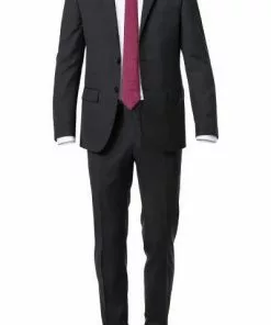 Daniel Hechter Anzug 40200/100103+40250/990 Modern Fit, Schurwolle Super120 GUABELLO, Schwarz meliert, Black