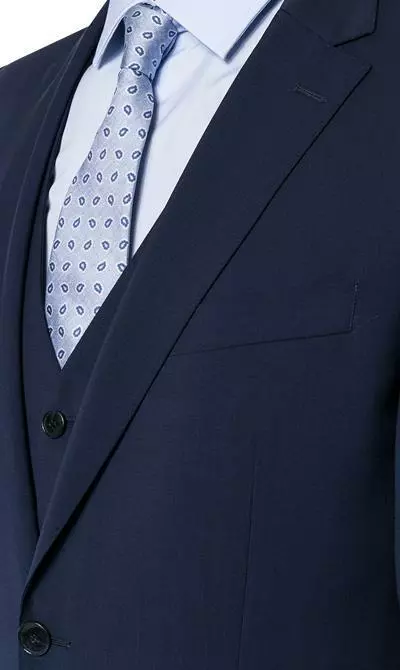DIGEL Anzug 99832/120033+116062+160008/24 Anzug mit Weste, Modern Fit, Schurwolle Super100 Marzotto, Marine 5 DIGEL Anzug 99832/120033+116062+160008/24 Anzug mit Weste, Modern Fit, Schurwolle Super100 Marzotto, Marine – Bild 3