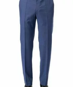 DIGEL Hose Modern Fit Per 99653/116062/26 Hose Per, Schurwolle Super110, Mittelblau meliert, Blau