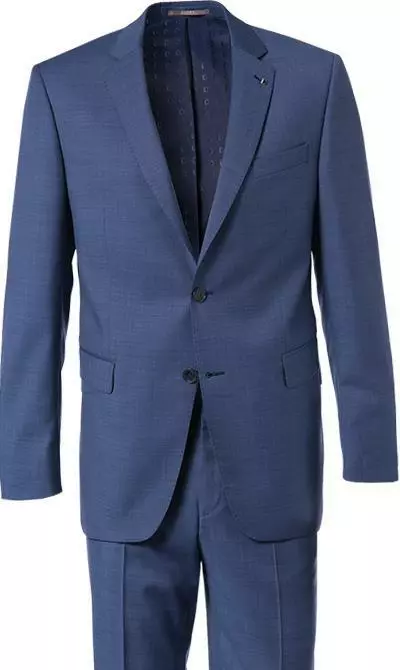 DIGEL Anzug Modern Fit 99653/120033+116062/26 Schurwolle Super110, Blau meliert, Blau 4 DIGEL Anzug Modern Fit 99653/120033+116062/26 Schurwolle Super110, Blau meliert, Blau – Bild 2