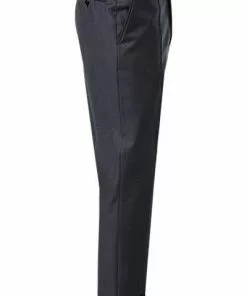 EDUARD DRESSLER Hose Jeff 00510/3B25/28 Shaped Fit, Schurwolle Super140, Graphit meliert, Graphit -Anzüge & Westen Geschäft 273241 norm3