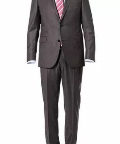 EDUARD DRESSLER Anzug 00510/6B01+3B25/84 Shaped Fit, Schurwolle Super140, Braun meliert, Braun