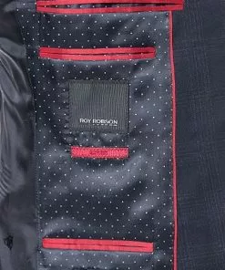 ROY ROBSON Anzug 5022/2062+0240+21/719 Anzug mit Weste, Slim Fit, Schurwolle Super110 REDA, Dunkelblau kariert, Nachtblau -Anzüge & Westen Geschäft 275185 norm5