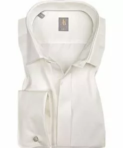Jacques Britt Slim Fit Gala-Scala UMA 960268/02 Hemd, Popeline, Ecru