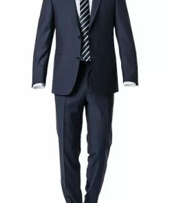 Carl Gross Anzug 60-045N1/323022+332023/63 Modern Fit, Schurwolle, Navy meliert, Marine