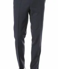 Carl Gross Hose Sascha 60/053N3/332023/63 Modern Fit, Schurwolle Super110 REDA, Dunkalblau kariert, Nachtblau