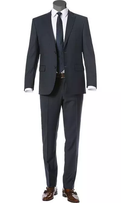 Carl Gross Anzug 60/053N3/323022+332023/63 Modern Fit, Schurwolle Super110 REDA, Dunkelblau kariert, Nachtblau 3 Carl Gross Anzug 60/053N3/323022+332023/63 Modern Fit, Schurwolle Super110 REDA, Dunkelblau kariert, Nachtblau